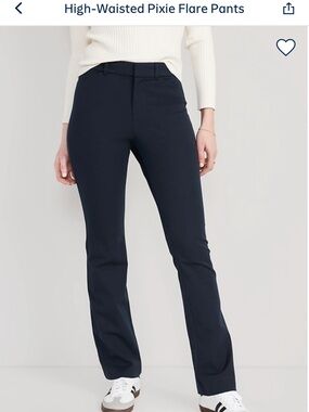 Old Navy Navy High-Waisted Pixie Flare Pants
